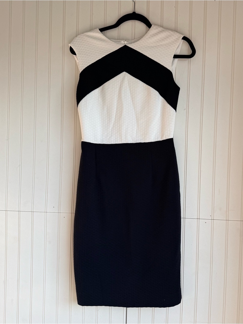 Calvin Klein Colorblock Chevron Sheath Dress NEW!